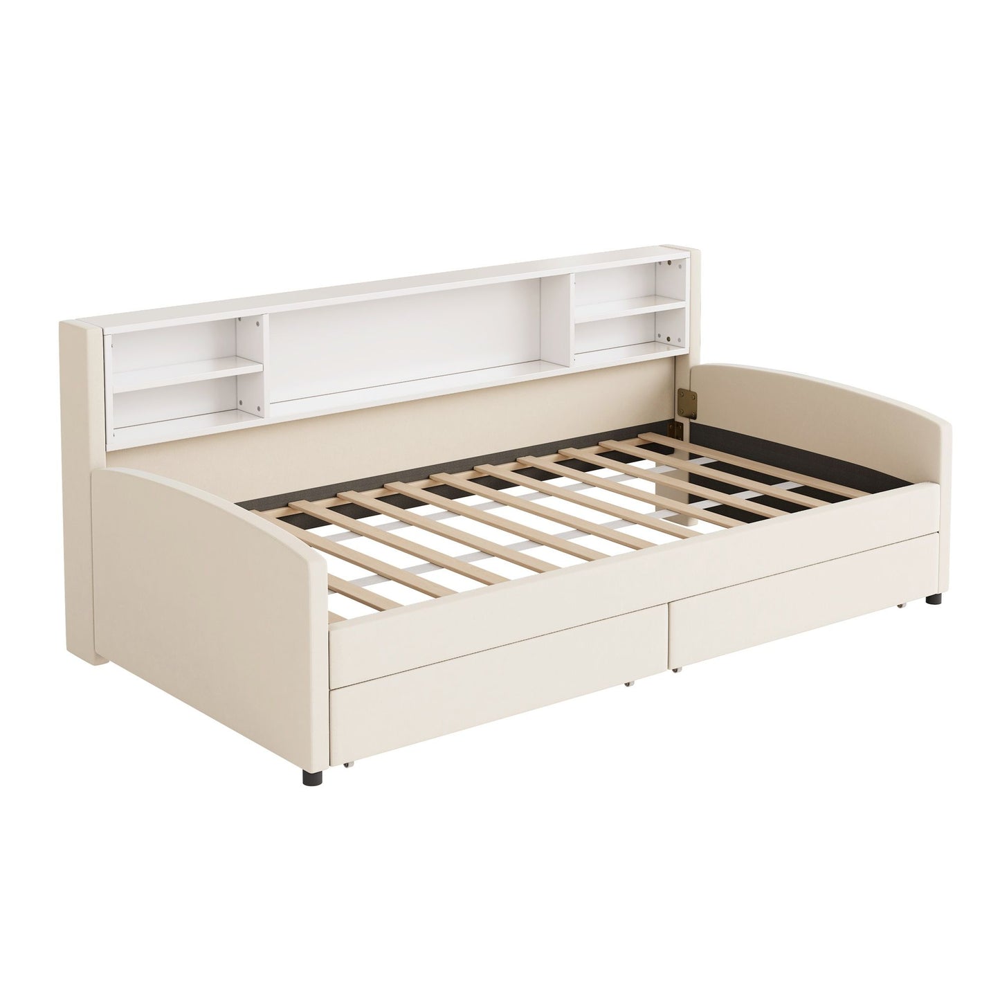 Luxurious Upholstered Platform Bed With Storage Drawers - The Sleep Loft - Online Mattress Showroom NYC