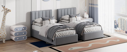 Upholstered Platform Bed With A Hydraulic Storage System - The Sleep Loft - Online Mattress Showroom NYC