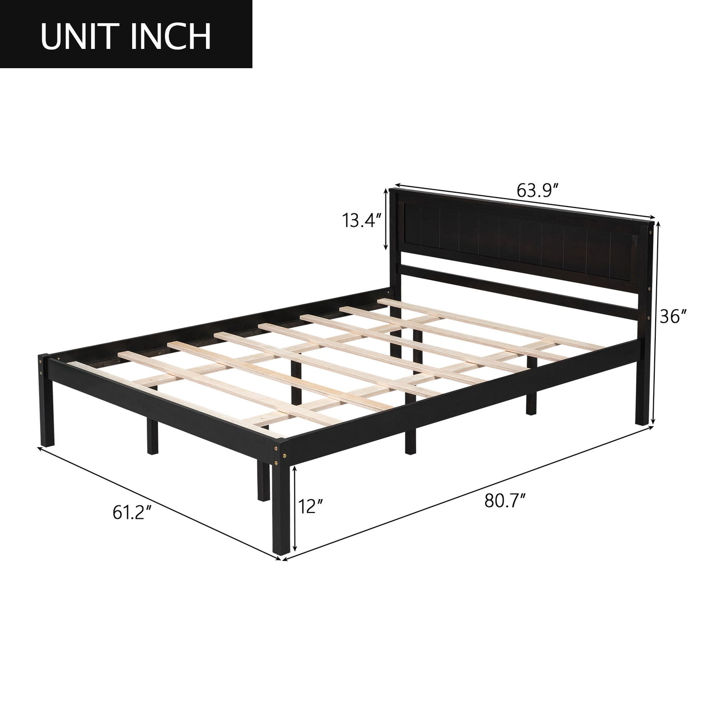 Platform Bed Frame With Headboard - The Sleep Loft - Online Mattress Showroom NYC