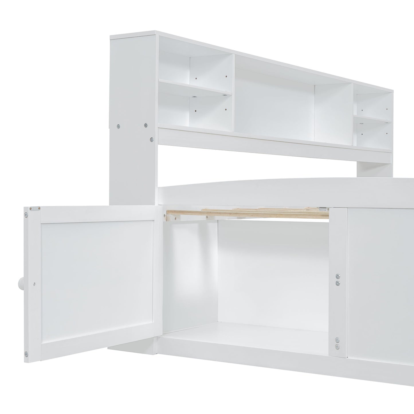 Daybed With 2 Bedside Cabinets, Upper Shelves And 4 Drawers - The Sleep Loft - Online Mattress Showroom NYC