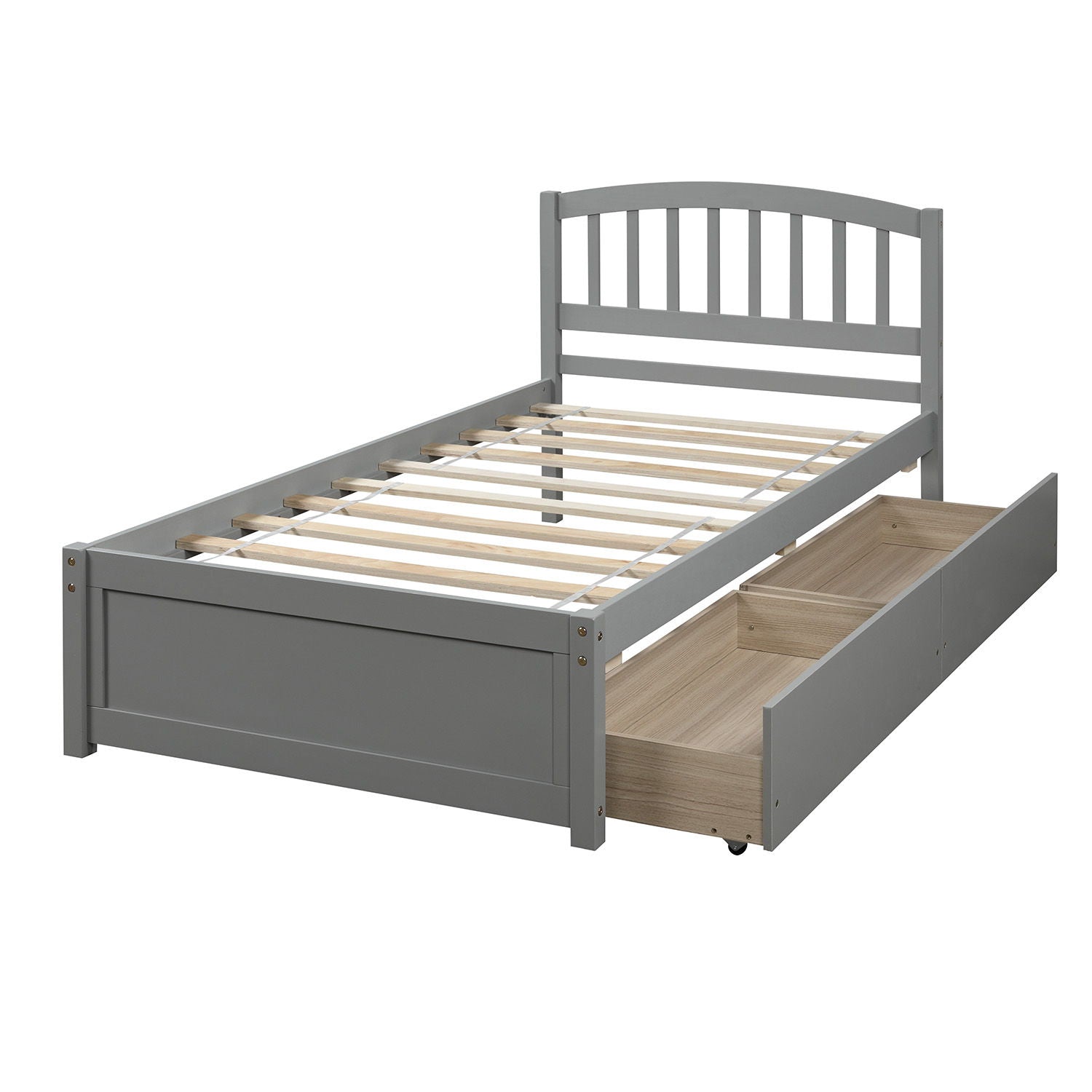 Platform Storage Bed Wood Bed Frame With Two Drawers And Headboard - The Sleep Loft - Online Mattress Showroom NYC