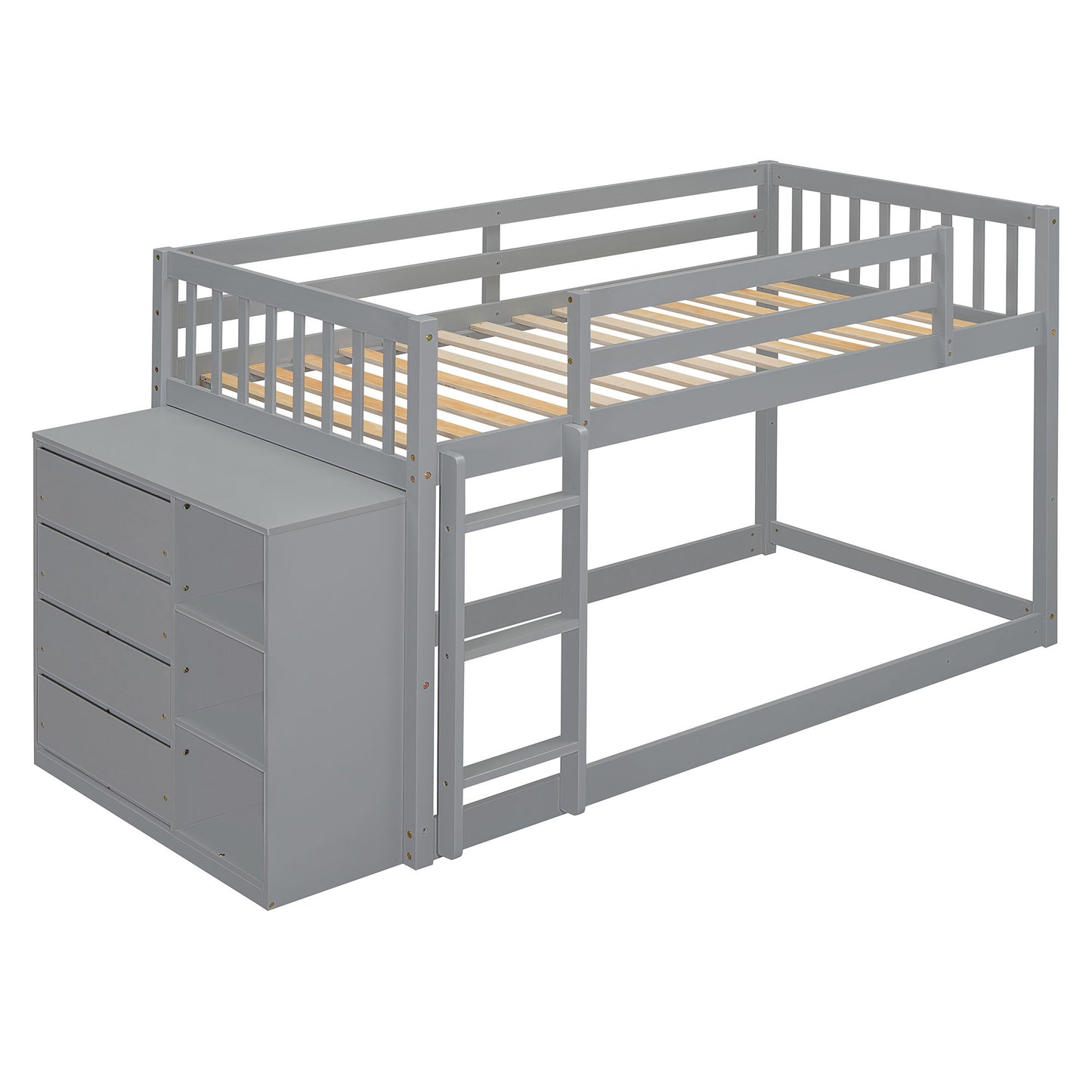 Bunk Bed With 4 Drawers And 3 Shelves - The Sleep Loft - Online Mattress Showroom NYC