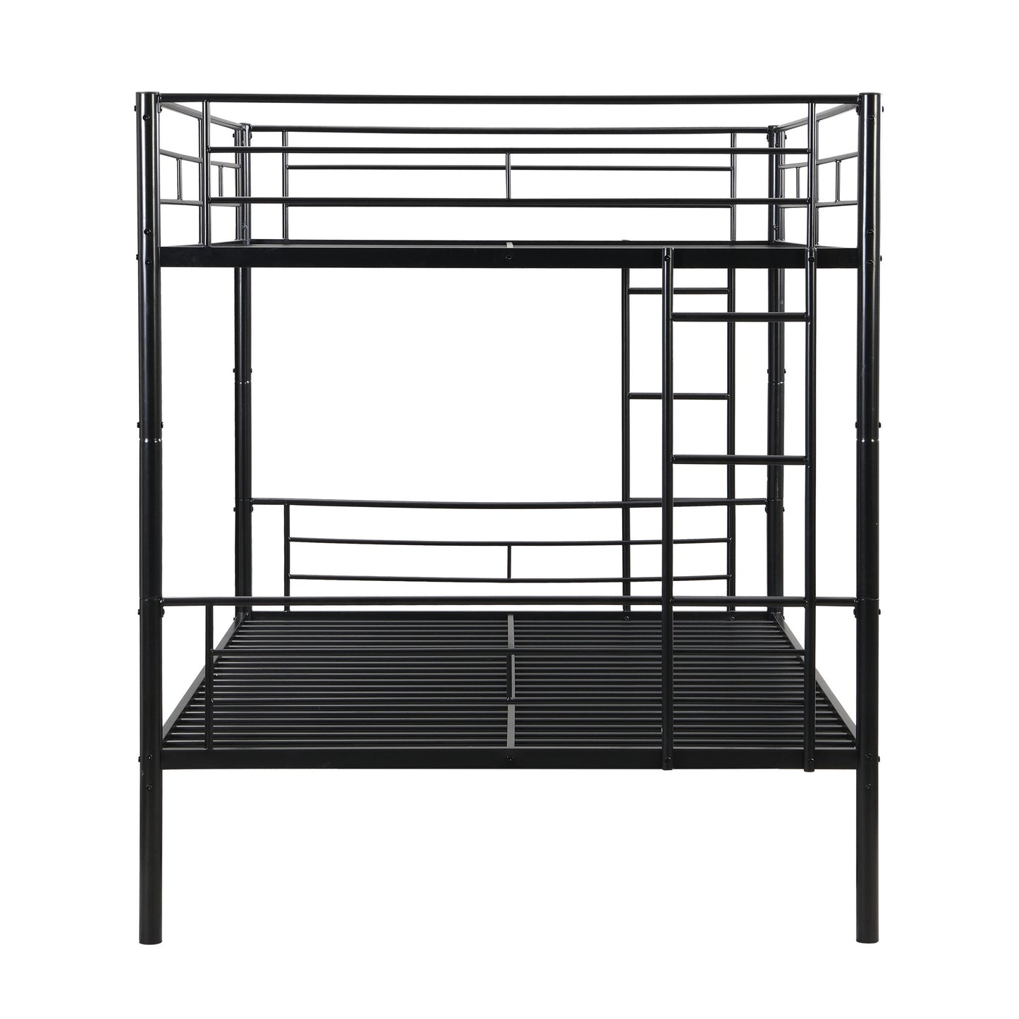 Modern Metal Bunk Bed, Full Over Full, No Box Spring Needed - Black - The Sleep Loft - Online Mattress Showroom NYC
