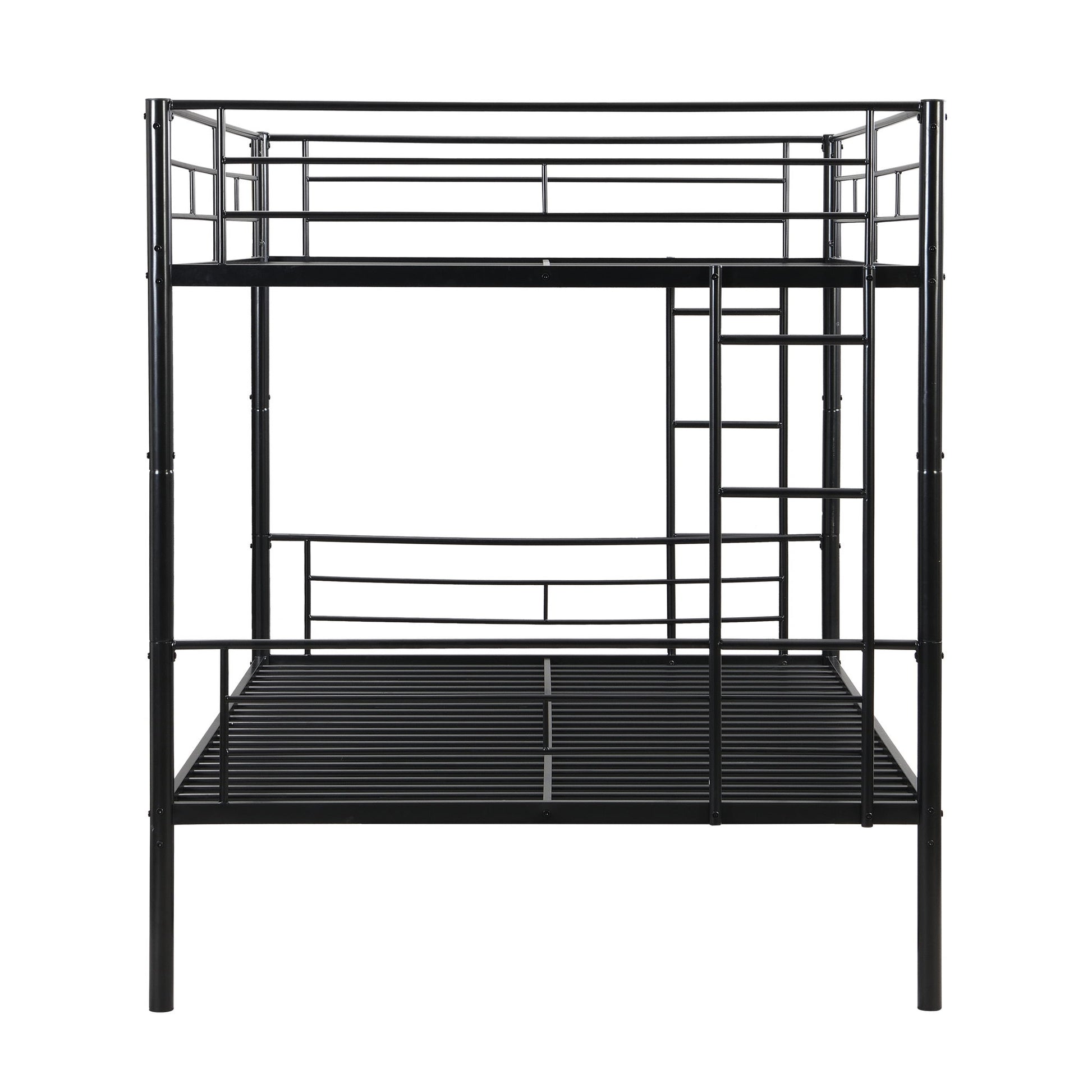 Modern Metal Bunk Bed, Full Over Full, No Box Spring Needed - Black - The Sleep Loft - Online Mattress Showroom NYC