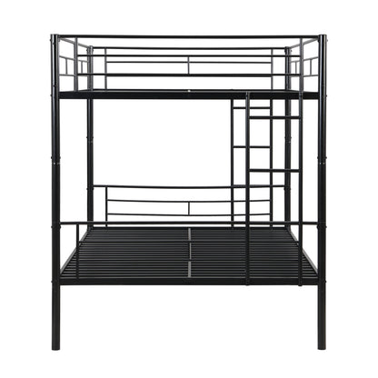 Modern Metal Bunk Bed, Full Over Full, No Box Spring Needed - Black - The Sleep Loft - Online Mattress Showroom NYC