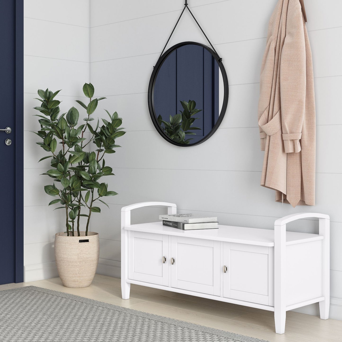 Warm Shaker - Handcrafted Entryway Storage Bench - The Sleep Loft - Online Mattress Showroom NYC