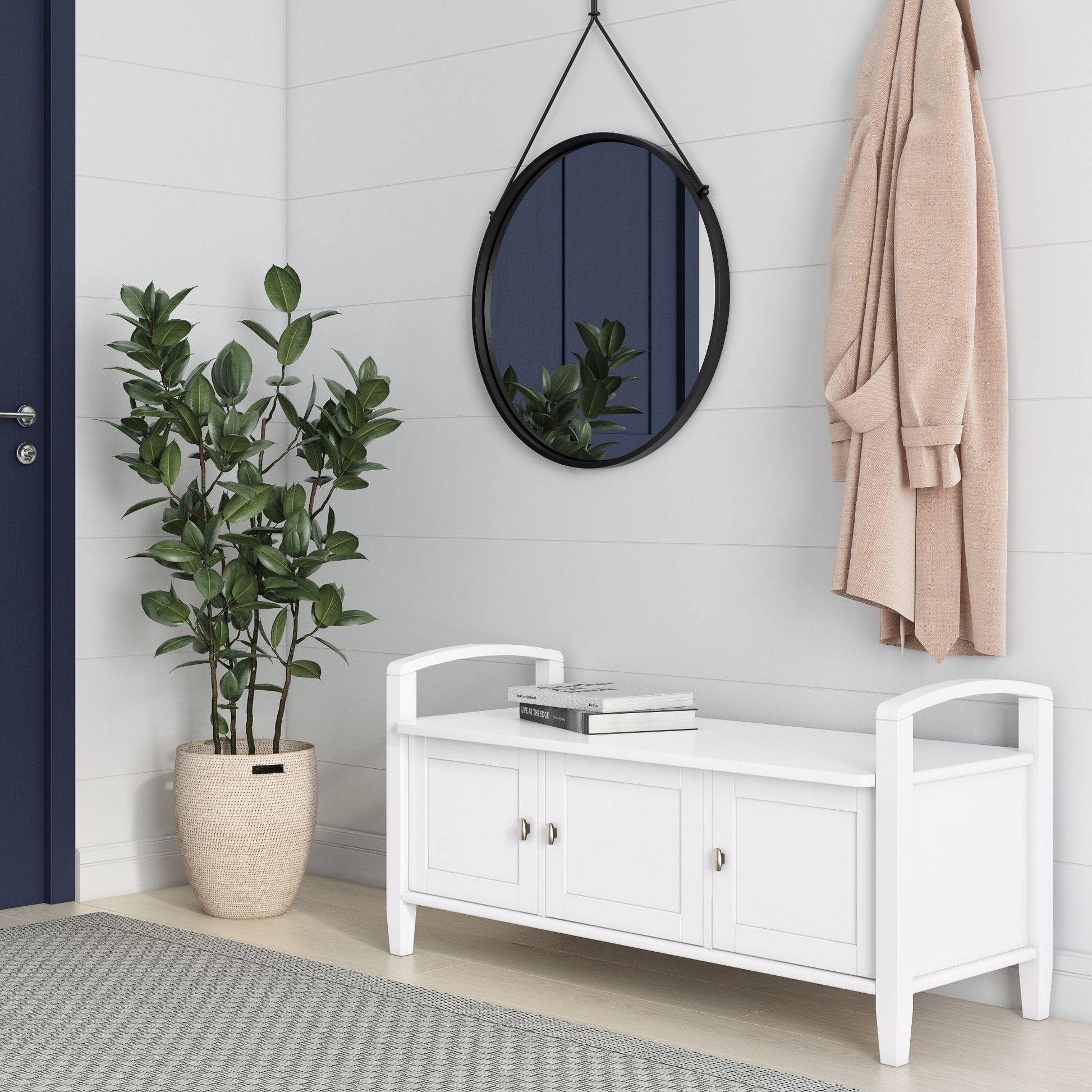 Warm Shaker - Handcrafted Entryway Storage Bench - The Sleep Loft - Online Mattress Showroom NYC