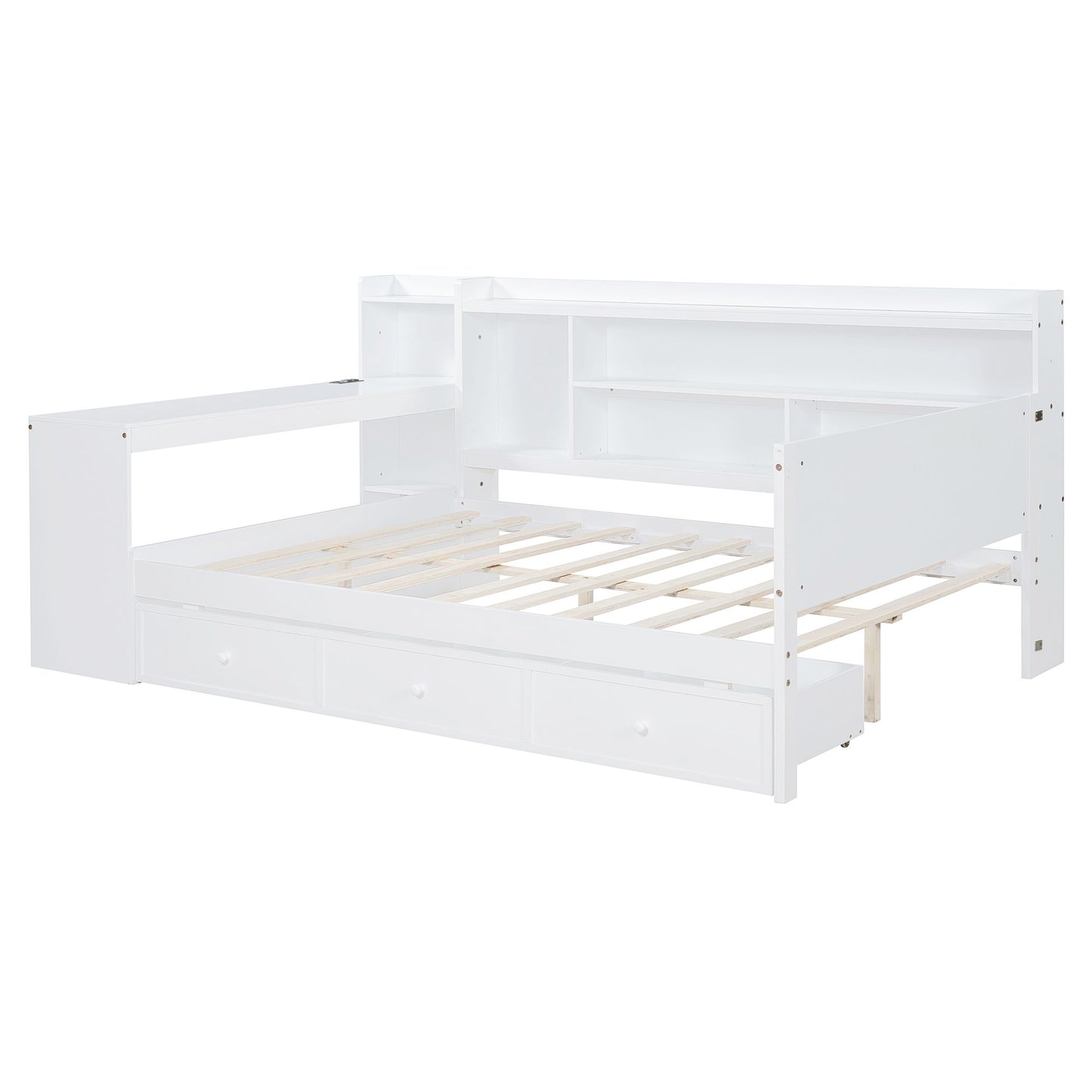 Daybed With 3 Drawers USB Ports And Desk - The Sleep Loft - Online Mattress Showroom NYC
