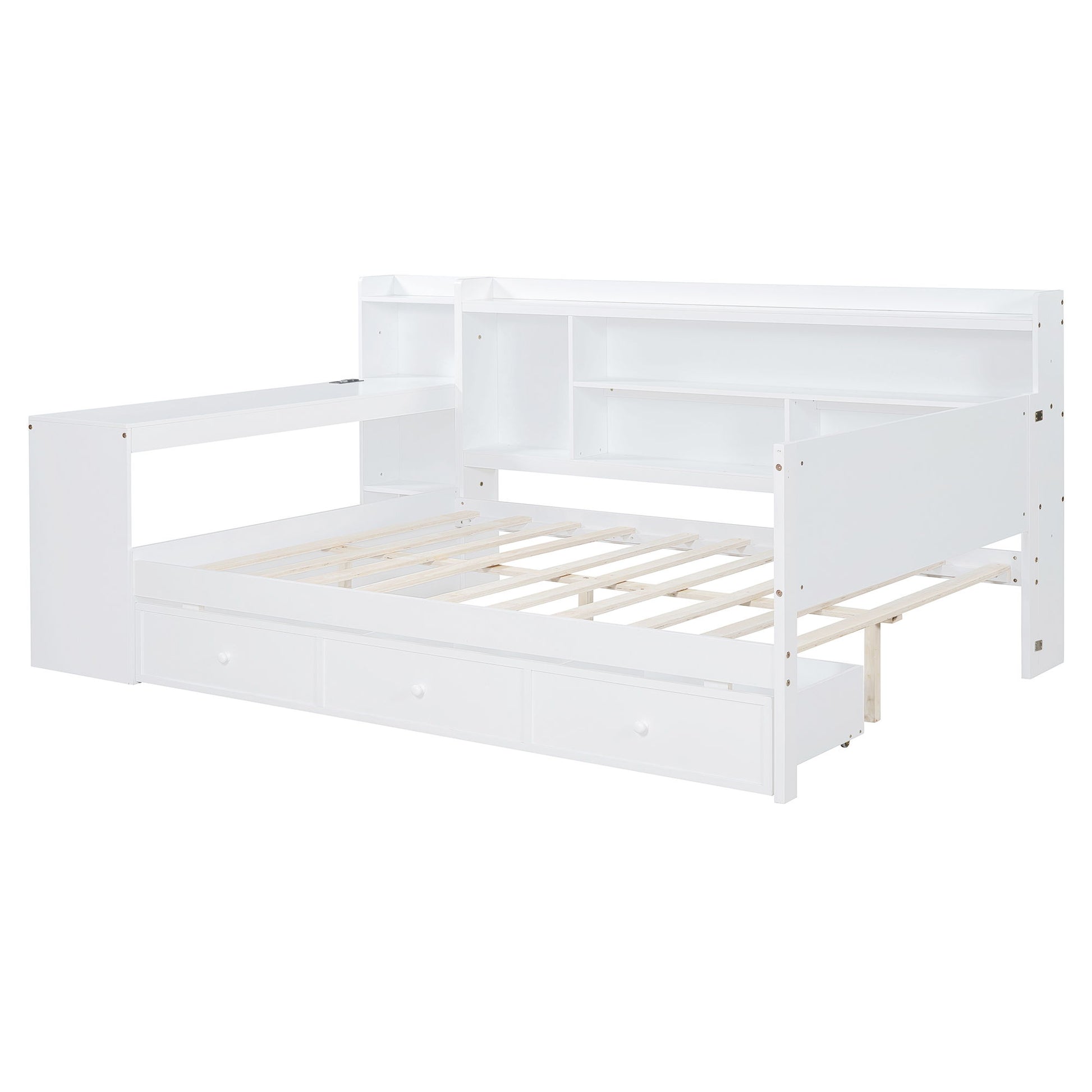 Daybed With 3 Drawers USB Ports And Desk - The Sleep Loft - Online Mattress Showroom NYC