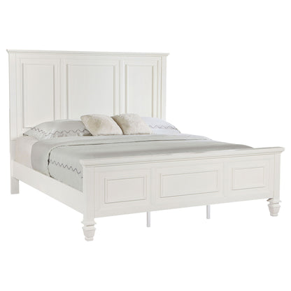 Chelema - Eastern King Panel Bed - Cream White - The Sleep Loft - Online Mattress Showroom NYC