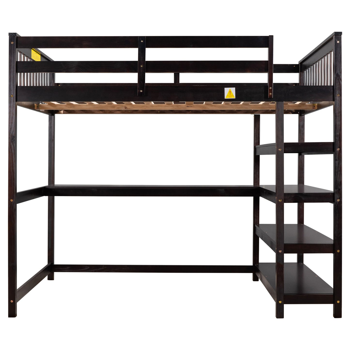 Loft Bed With Storage Shelves And Under Bed Desk - The Sleep Loft - Online Mattress Showroom NYC