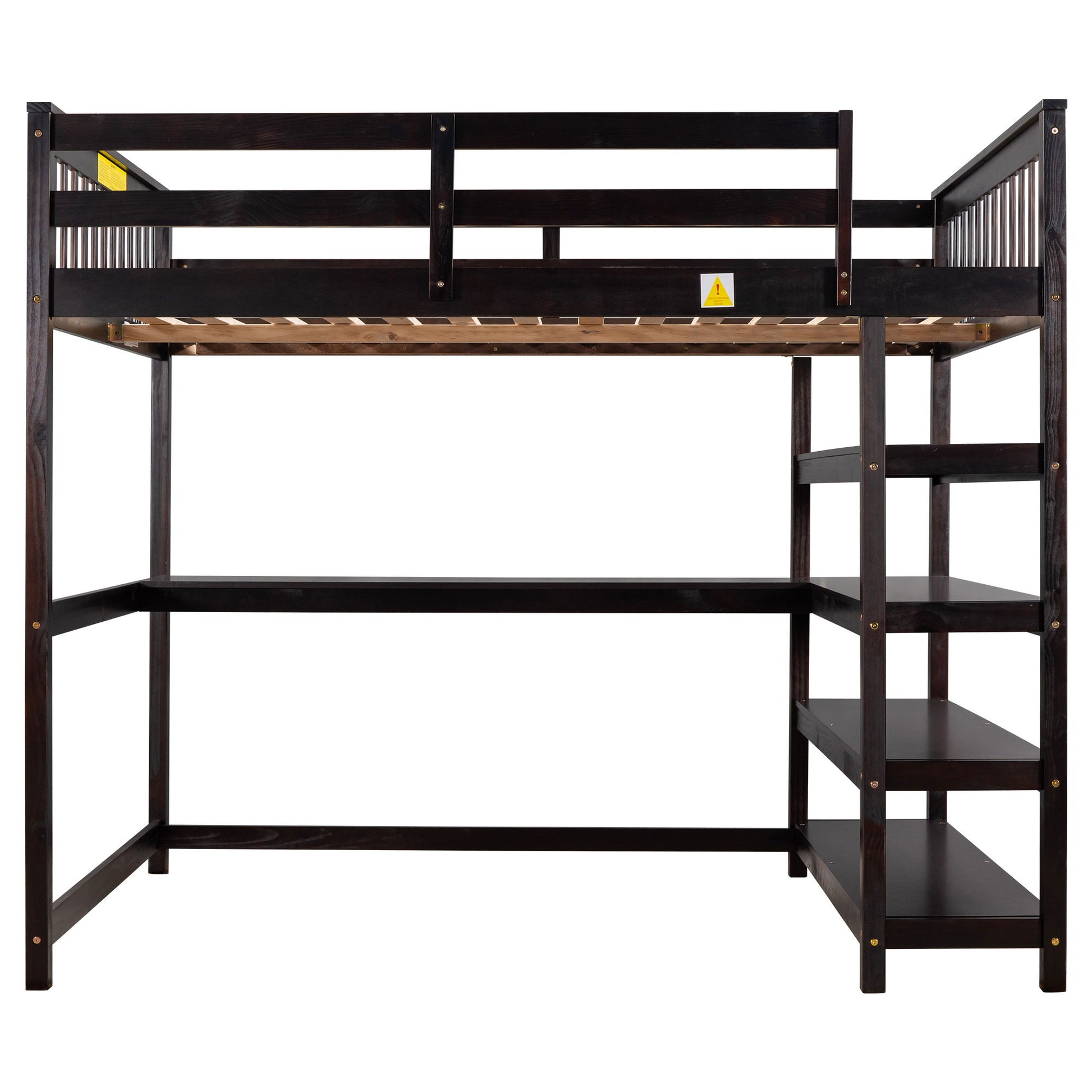 Loft Bed With Storage Shelves And Under Bed Desk - The Sleep Loft - Online Mattress Showroom NYC