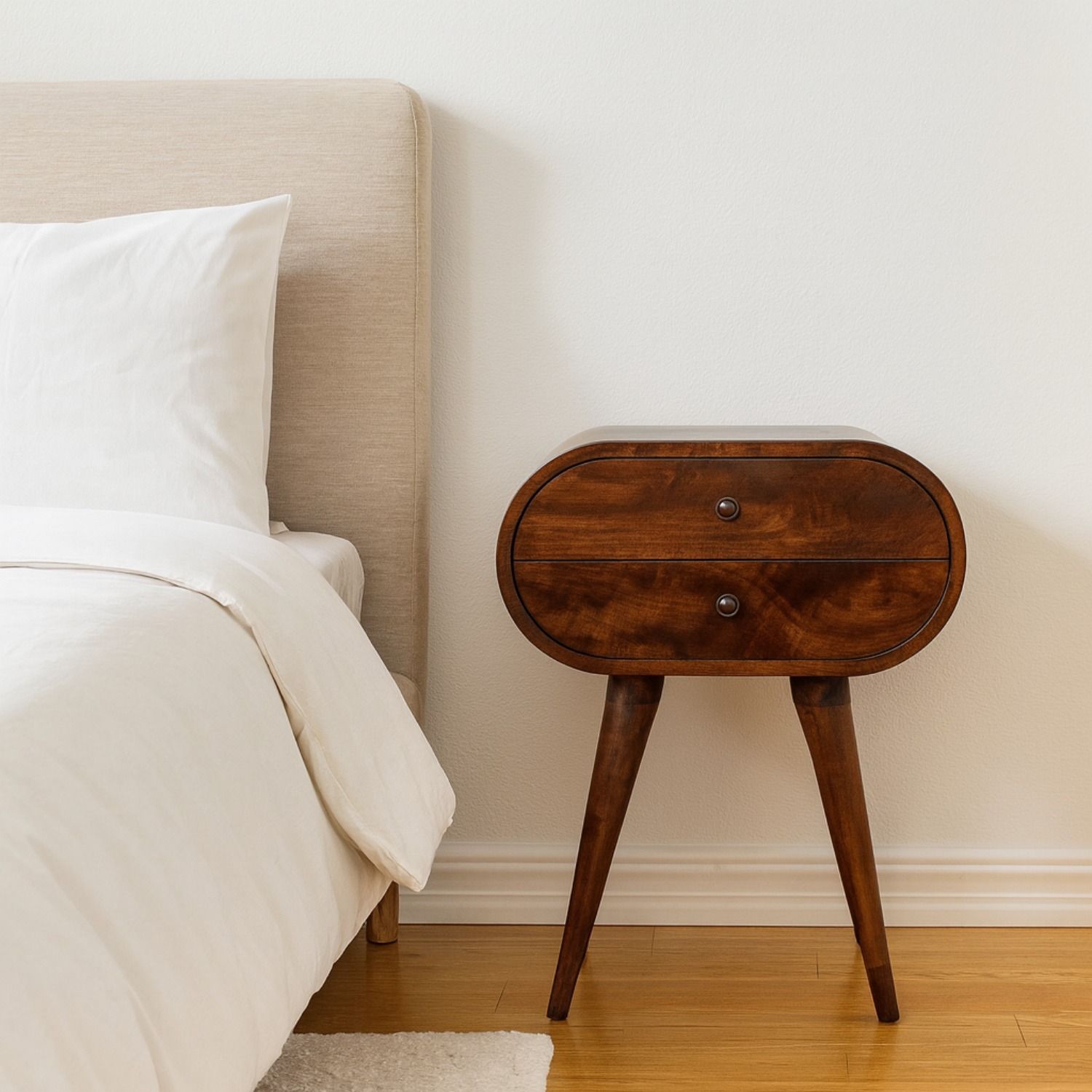 Circular Nightstand - The Sleep Loft - Online Mattress Showroom NYC