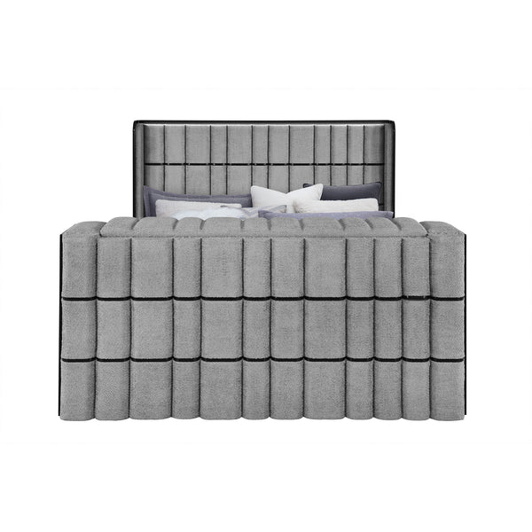 Isaiah - Bed With TV Lift-LED Speakers And Fireplace