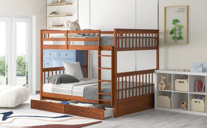 Bunk Bed With Ladders And 2 Storage Drawers - The Sleep Loft - Online Mattress Showroom NYC