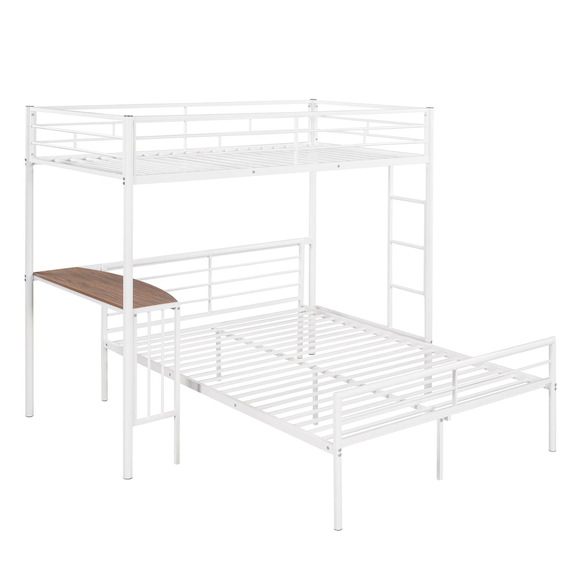 Bunk Bed With Desk, Ladder And Quality Slats For Bedroom - The Sleep Loft - Online Mattress Showroom NYC