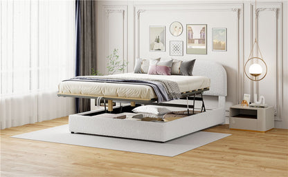 Upholstered Platform Bed With Hydraulic Storage System - The Sleep Loft - Online Mattress Showroom NYC