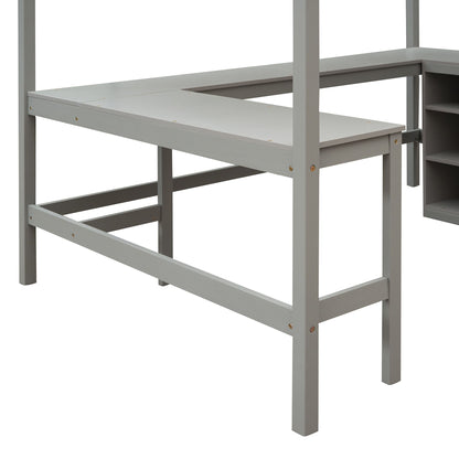 Loft Bed With Shelves With Desk - The Sleep Loft - Online Mattress Showroom NYC