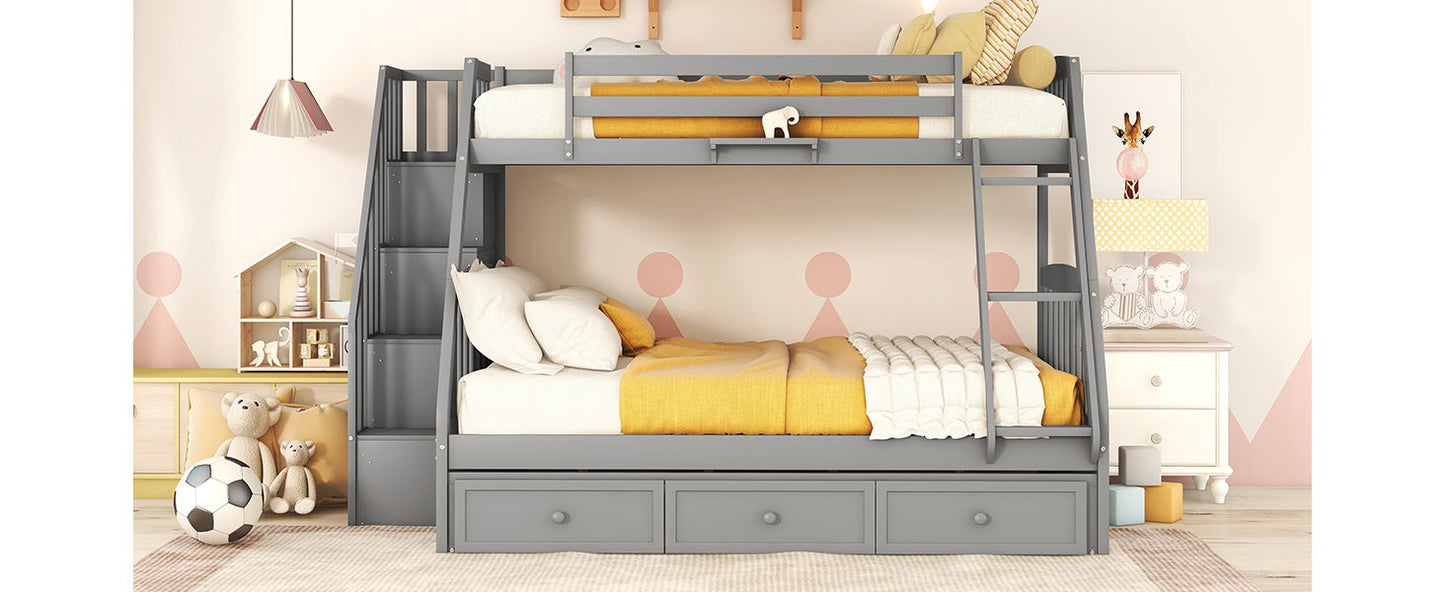 Bunk Bed With Drawers, Ladder And Storage Staircase - The Sleep Loft - Online Mattress Showroom NYC