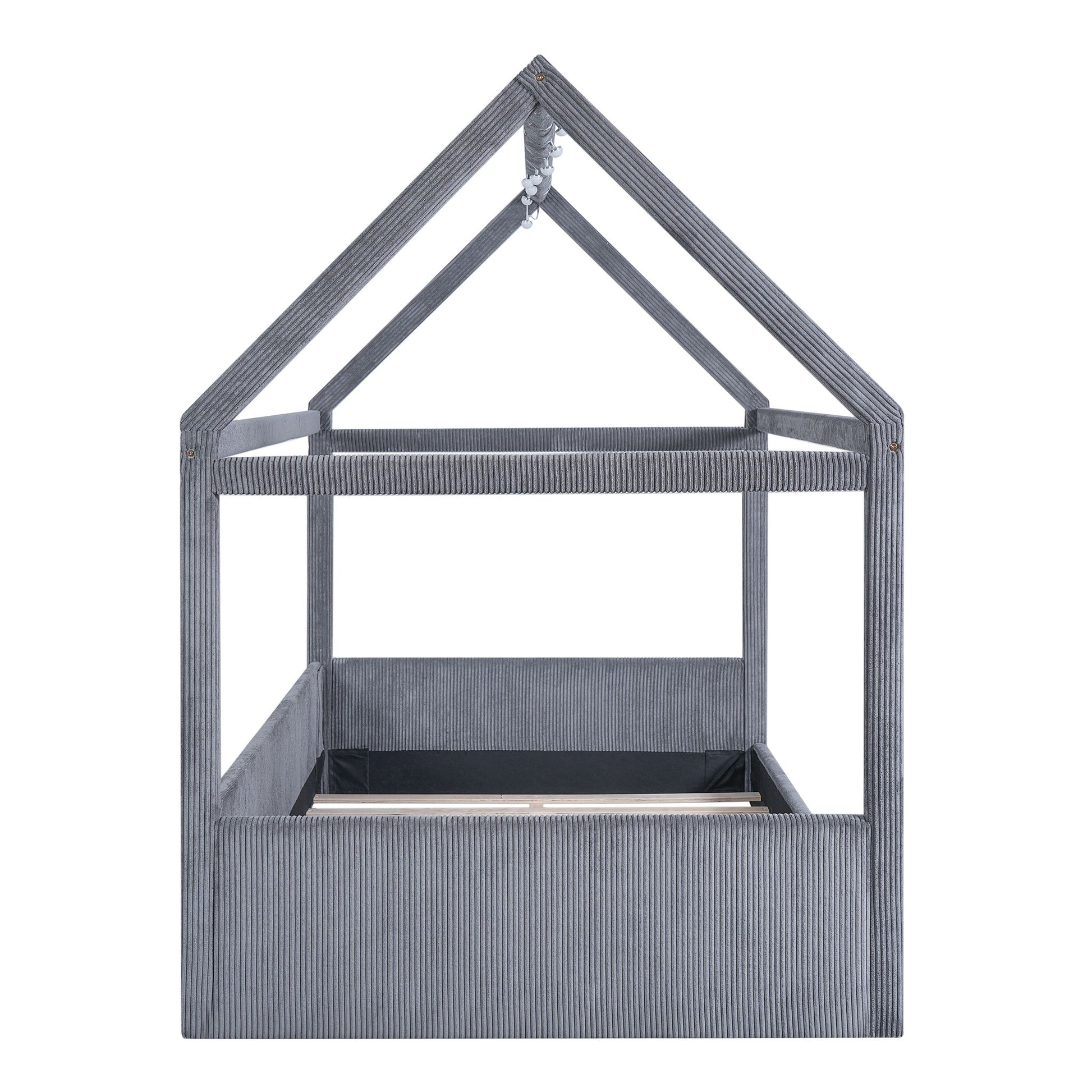 Upholstered House Style Daybed With LED Light Strips - The Sleep Loft - Online Mattress Showroom NYC