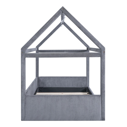 Upholstered House Style Daybed With LED Light Strips - The Sleep Loft - Online Mattress Showroom NYC
