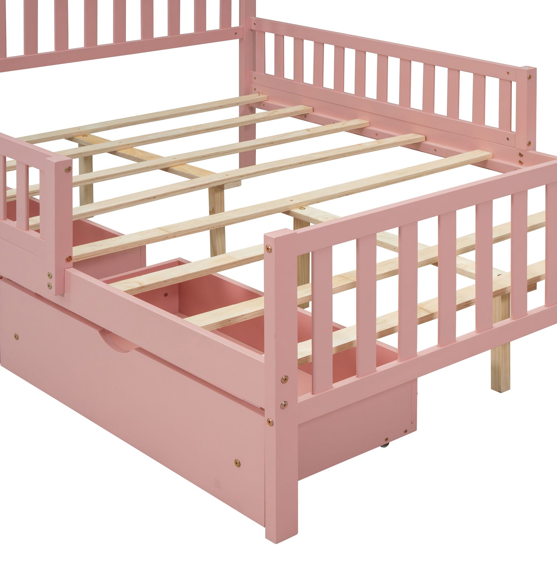 Platform Bed With Guardrails On Both Sides And 2 Storage Drawers - The Sleep Loft - Online Mattress Showroom NYC