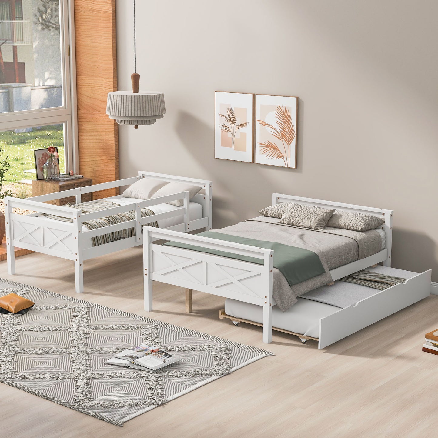 Bunk Bed With Ladder And Safety Guardrail - The Sleep Loft - Online Mattress Showroom NYC