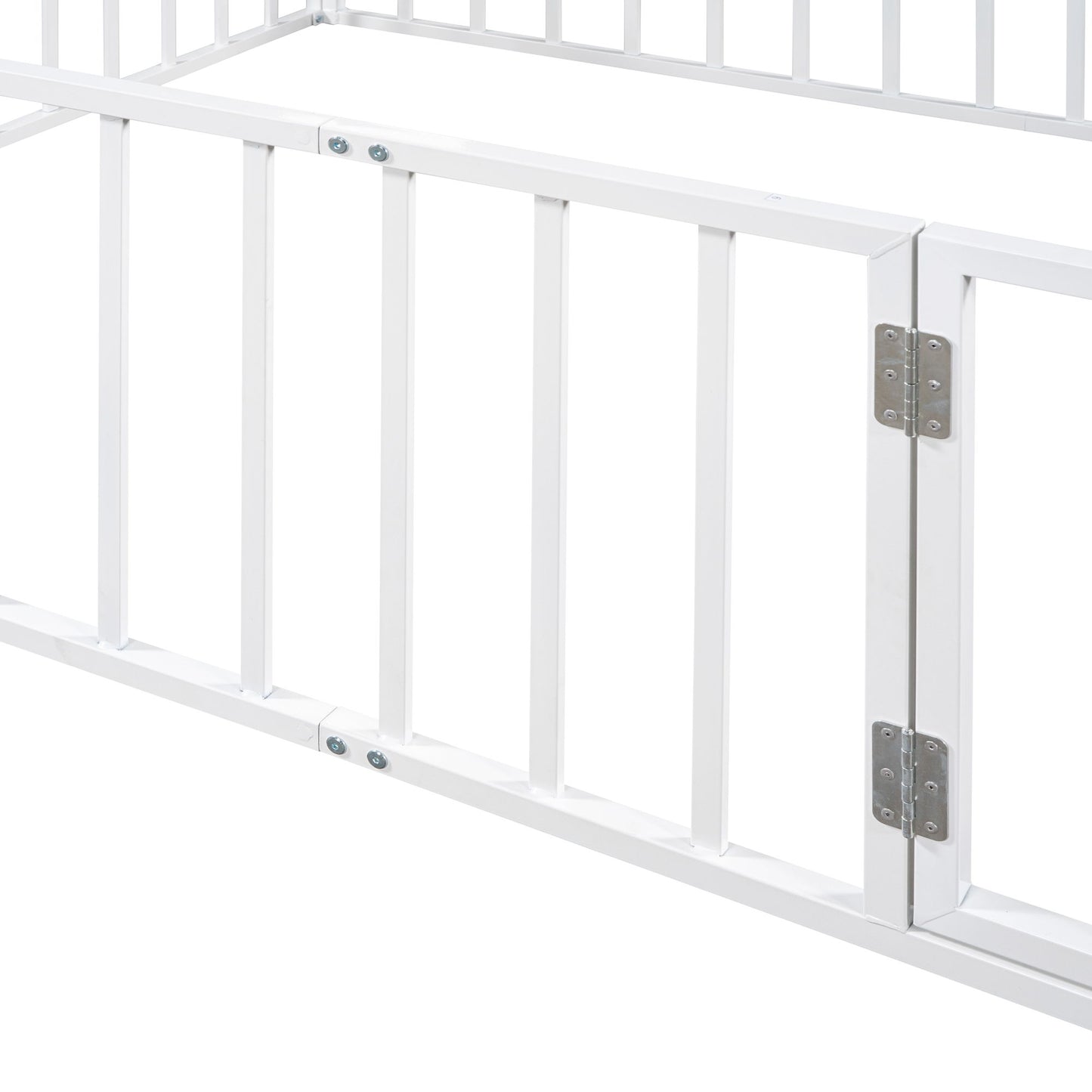 Metal Floor Bed Frame With Fence And Door - The Sleep Loft - Online Mattress Showroom NYC