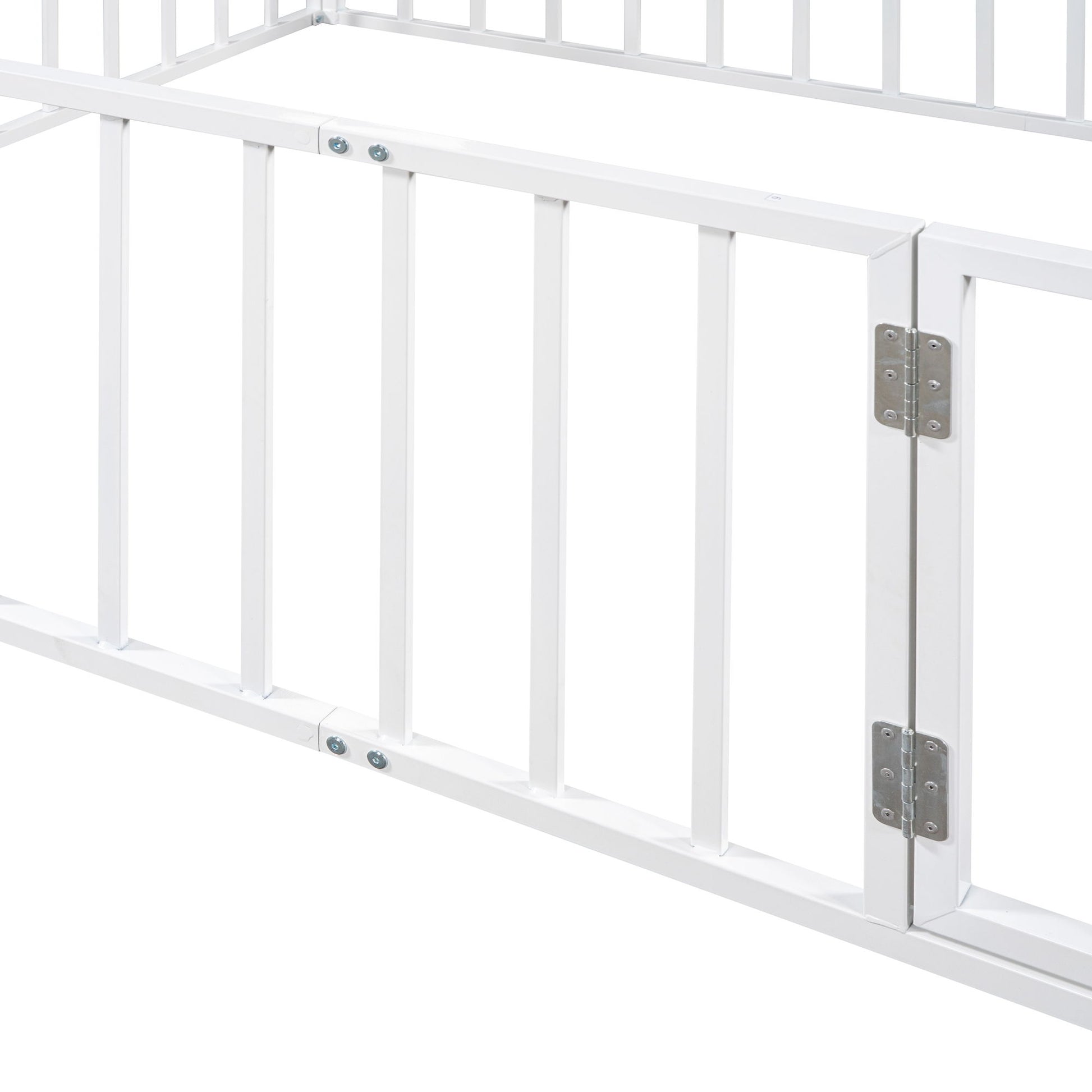 Metal Floor Bed Frame With Fence And Door - The Sleep Loft - Online Mattress Showroom NYC