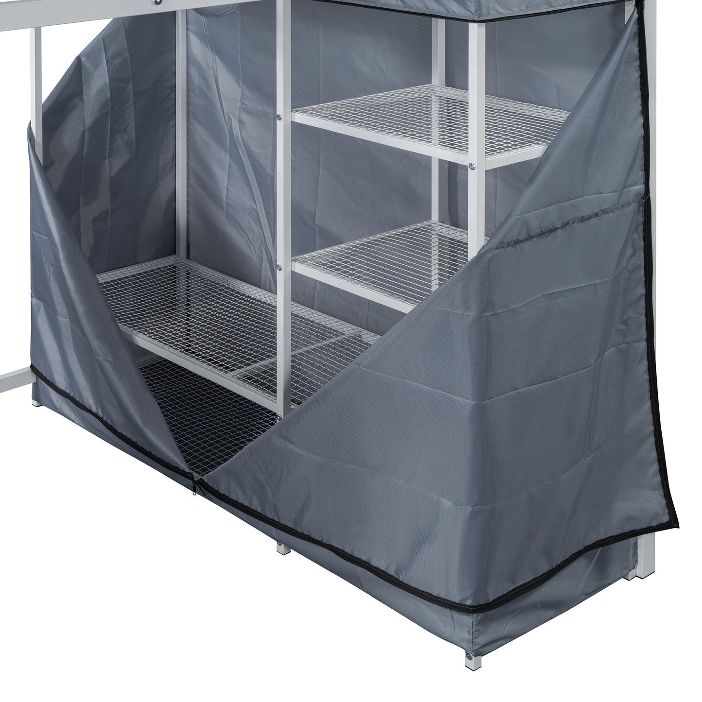 Loft Bed With Desk, Shelves, Power Outlet, LED Light And Wardrobe - The Sleep Loft - Online Mattress Showroom NYC