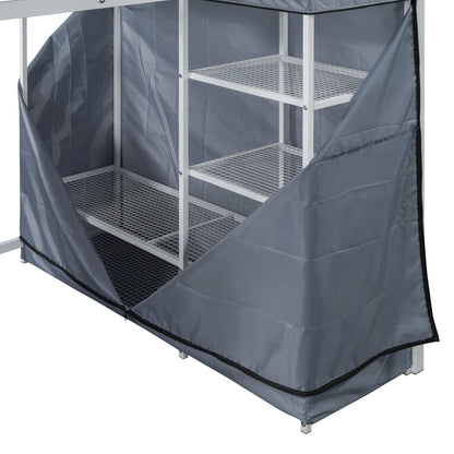 Loft Bed With Desk, Shelves, Power Outlet, LED Light And Wardrobe - The Sleep Loft - Online Mattress Showroom NYC