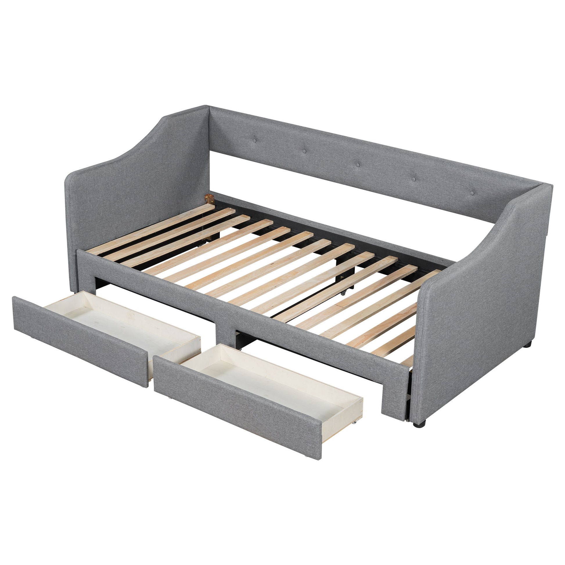 Upholstered Daybed With 2 Drawers - The Sleep Loft - Online Mattress Showroom NYC