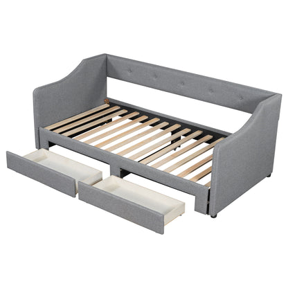Upholstered Daybed With 2 Drawers - The Sleep Loft - Online Mattress Showroom NYC