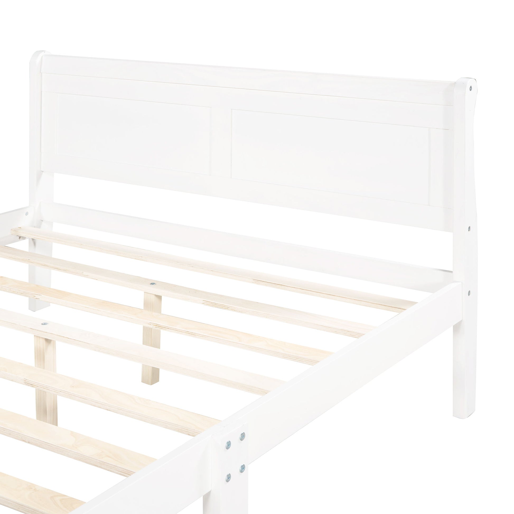 Platform Bed Frame Mattress Foundation Sleigh Bed With Headboard / Footboard / Wood Slat Suppor - The Sleep Loft - Online Mattress Showroom NYC