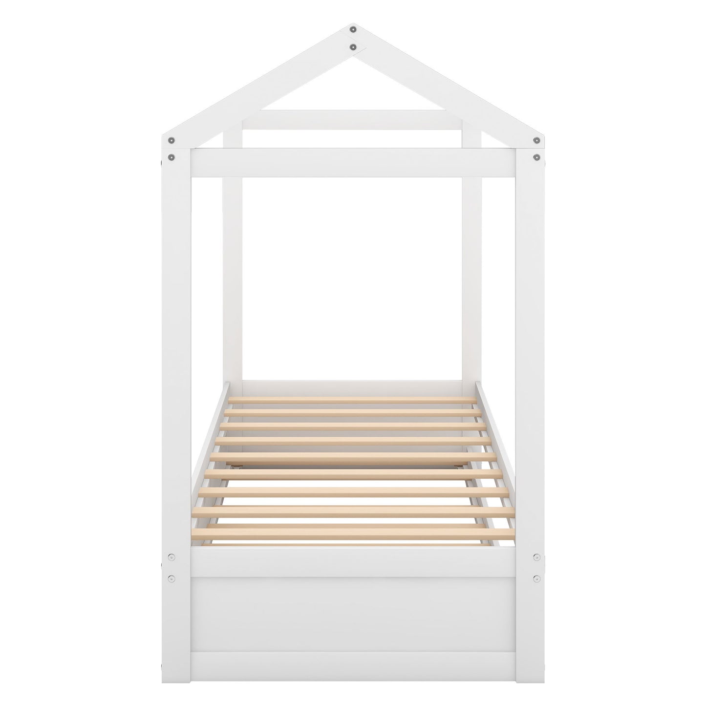 House Bed With Trundle In, Twin Size - White - The Sleep Loft - Online Mattress Showroom NYC