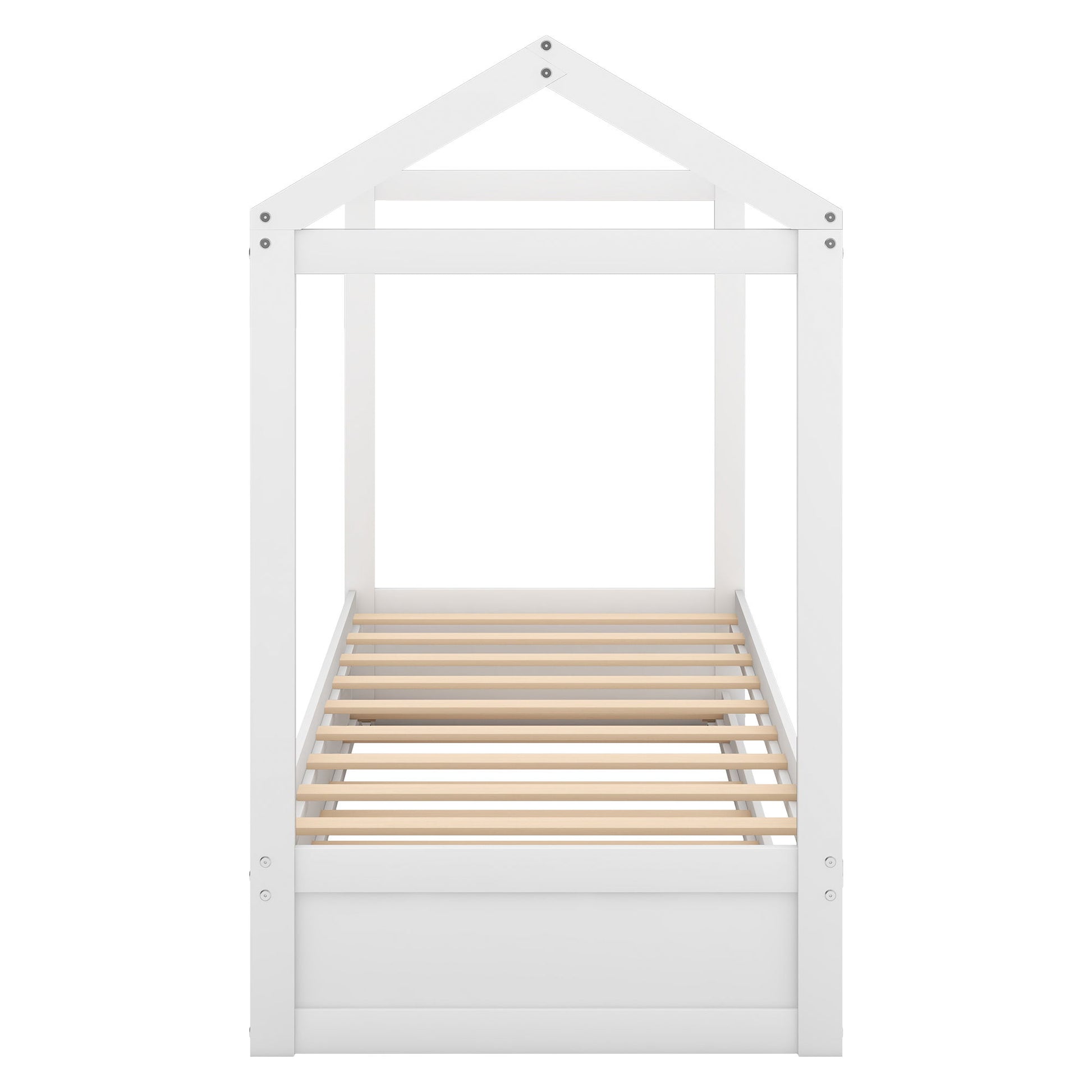 House Bed With Trundle In, Twin Size - White - The Sleep Loft - Online Mattress Showroom NYC
