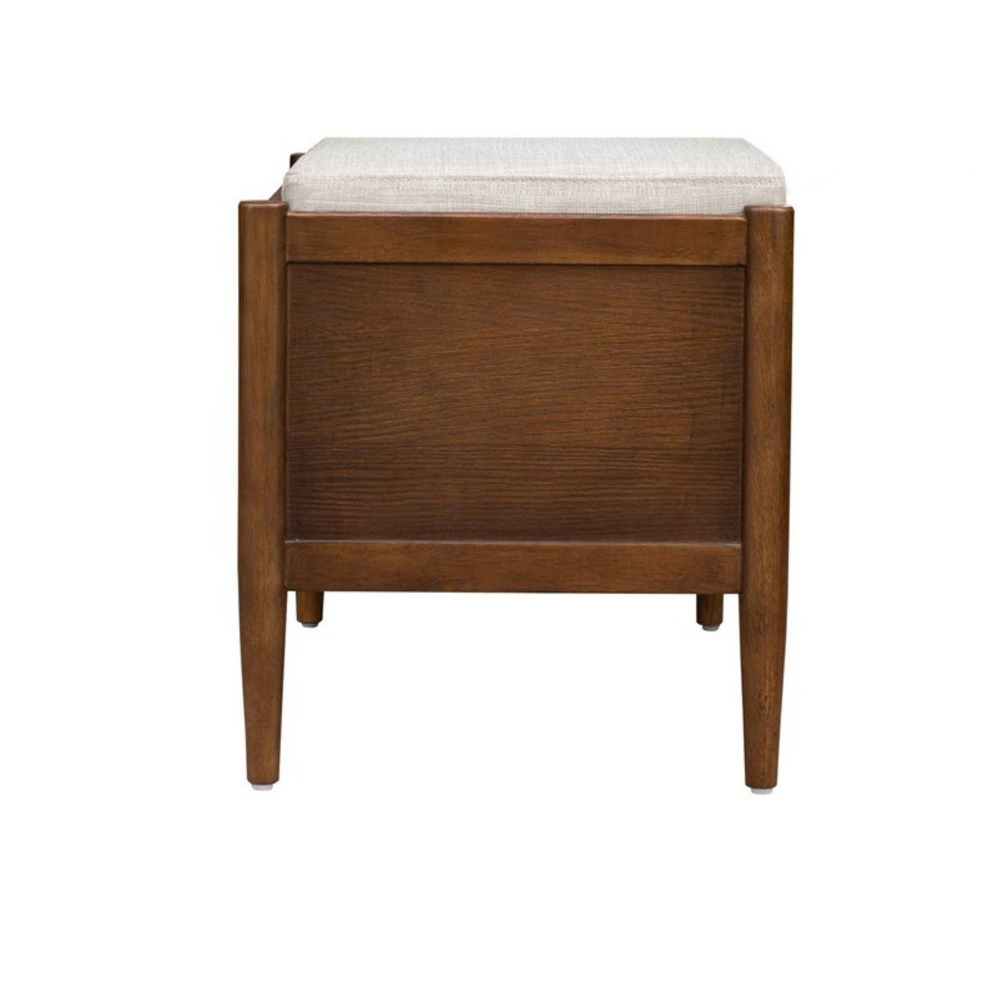 Accent Bench With Storage, Upholstered Cushion - Walnut Brown - The Sleep Loft - Online Mattress Showroom NYC