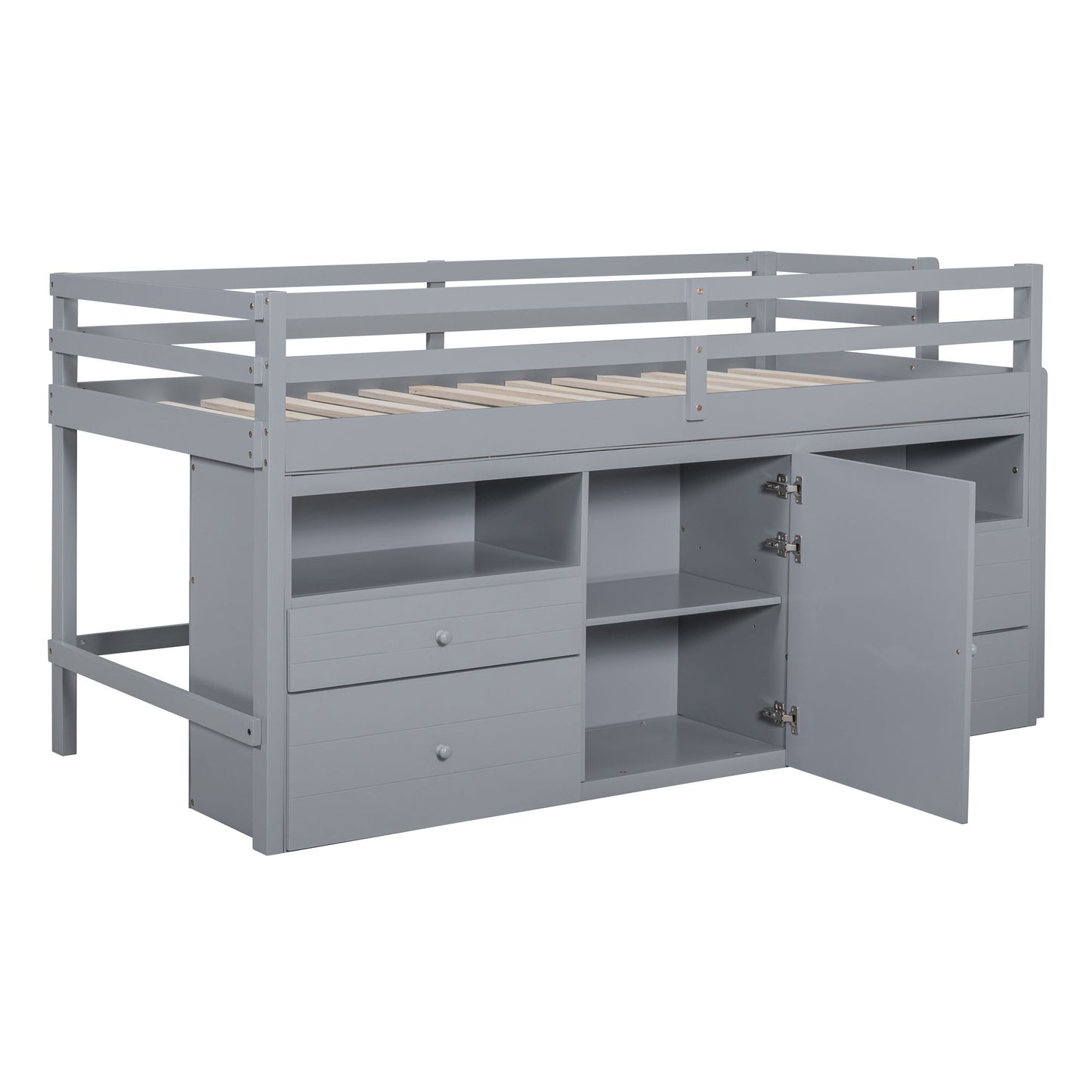Loft Bed With 4 Drawers, Underneath Cabinet And Shelves - The Sleep Loft - Online Mattress Showroom NYC