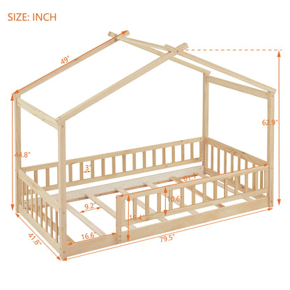 Bed House Bed Frame With Fence - The Sleep Loft - Online Mattress Showroom NYC