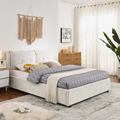 Storage Upholstered Hydraulic Platform Bed With Integrated Headboard - The Sleep Loft - Online Mattress Showroom NYC