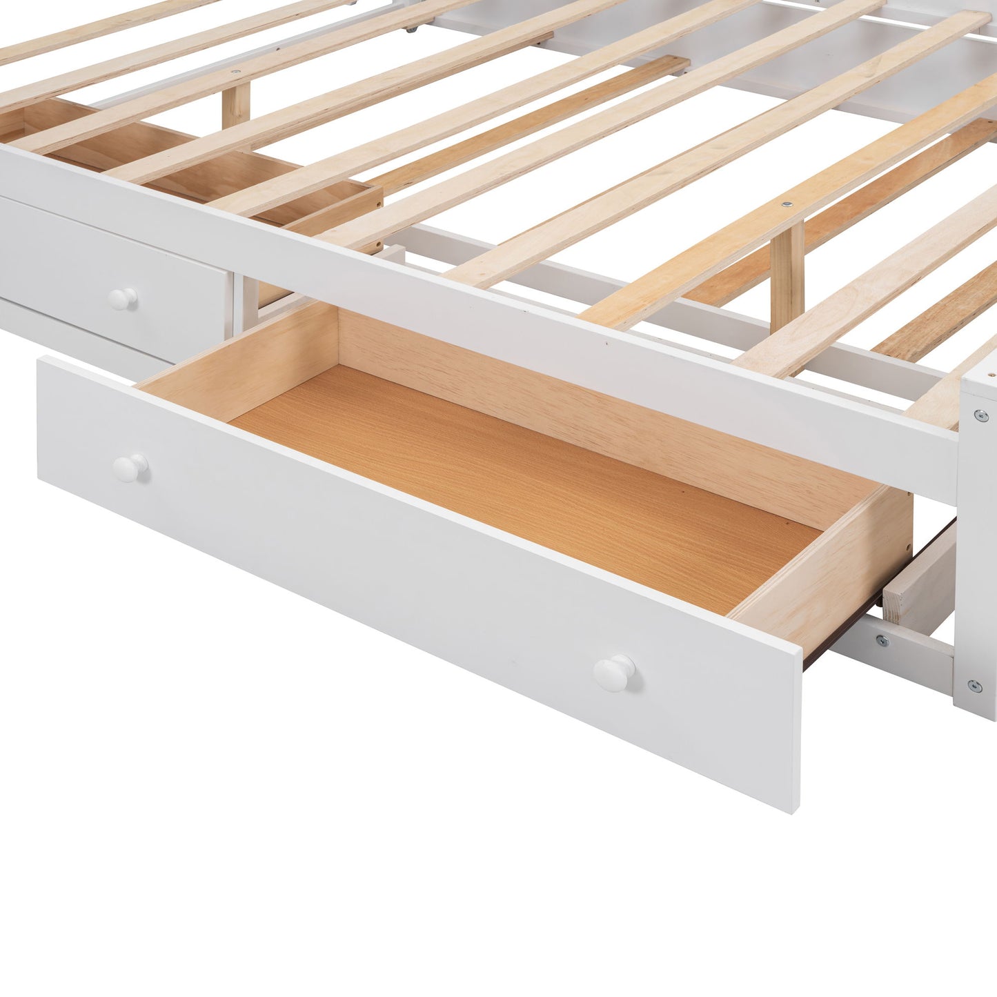 Bed With All In One Cabinet, Shelf And Sockets, Twin Long Trundle - The Sleep Loft - Online Mattress Showroom NYC