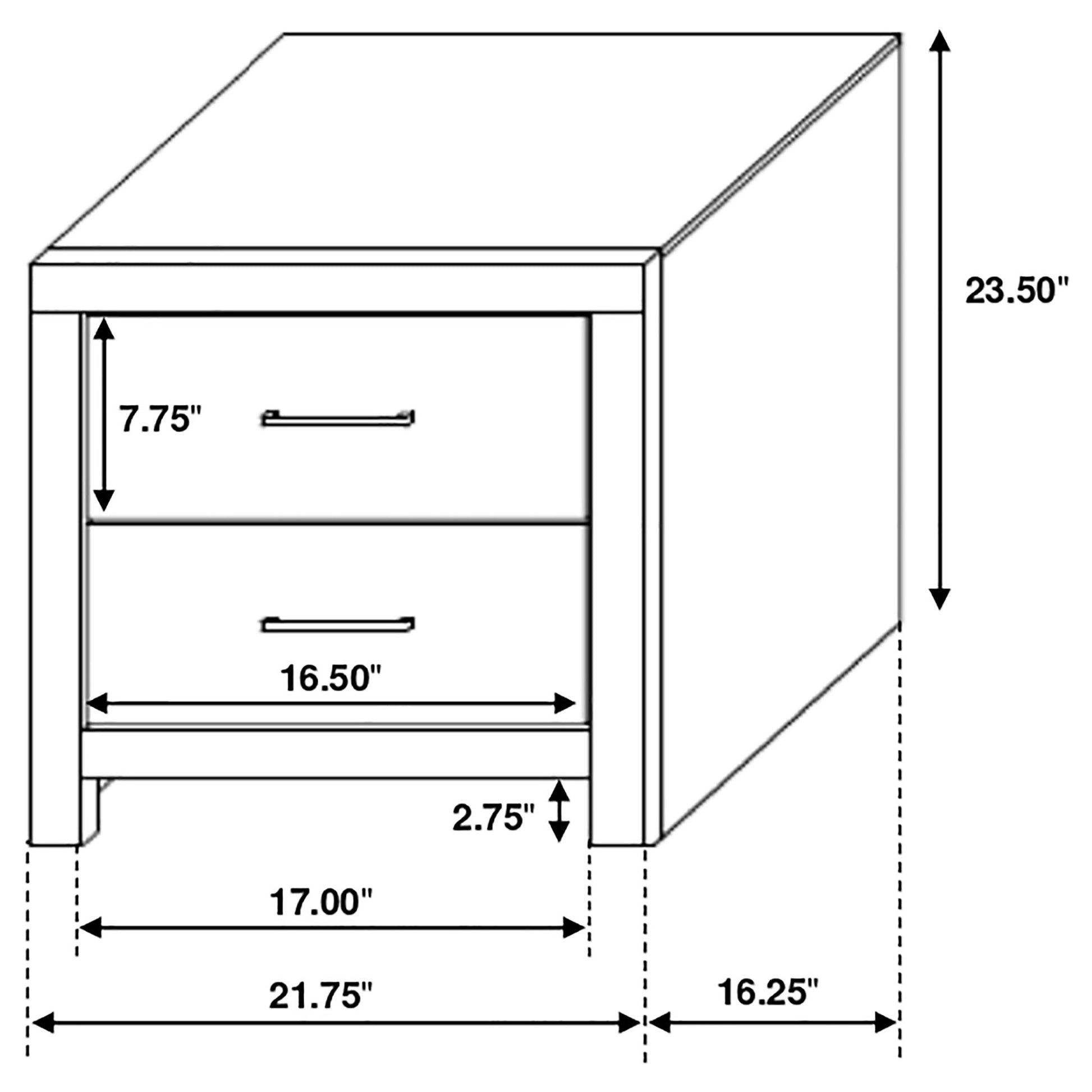 Brantford - 2 Drawer Nightstand - The Sleep Loft - Online Mattress Showroom NYC