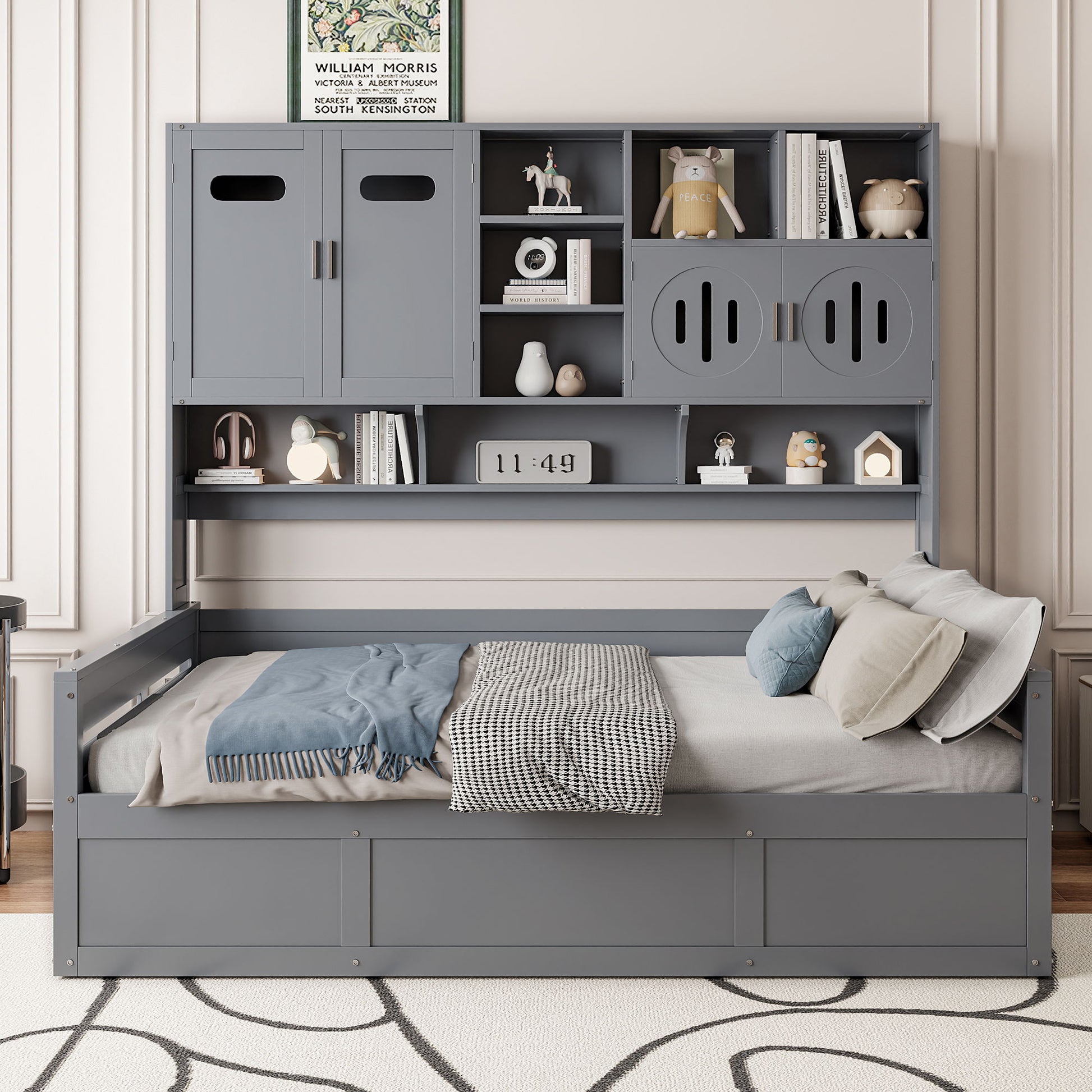 Daybed With All-In-One Cabinet And Shelf - The Sleep Loft - Online Mattress Showroom NYC