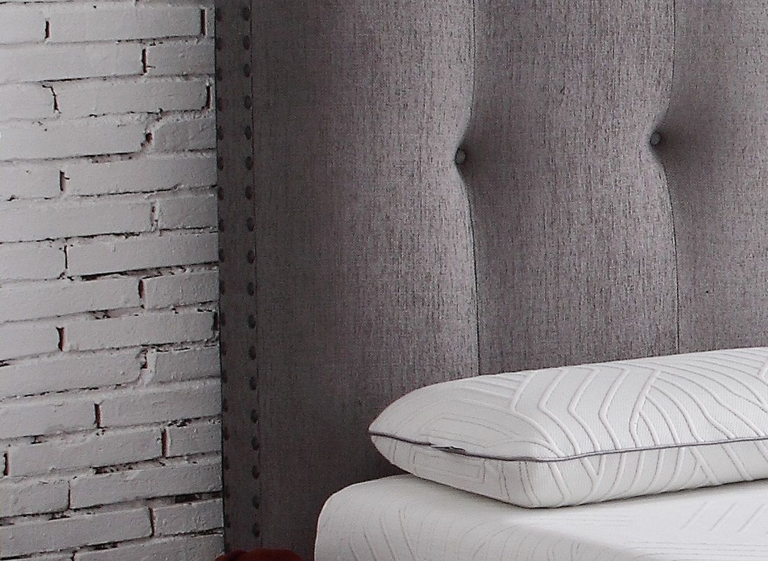 Bridgevine Home - Queen Size Tufted Upholstered Headboard With Nailhead Trim - Gray - The Sleep Loft - Online Mattress Showroom NYC