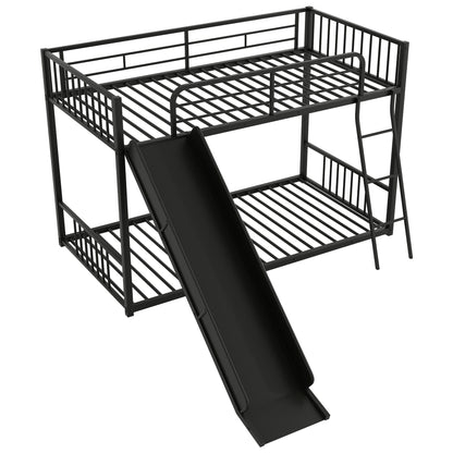 Metal Bunk Bed With Slide, Durable Steel Frame - The Sleep Loft - Online Mattress Showroom NYC