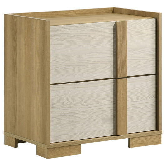 Lincoln - 2 Drawer Nightstand - Natural - The Sleep Loft - Online Mattress Showroom NYC