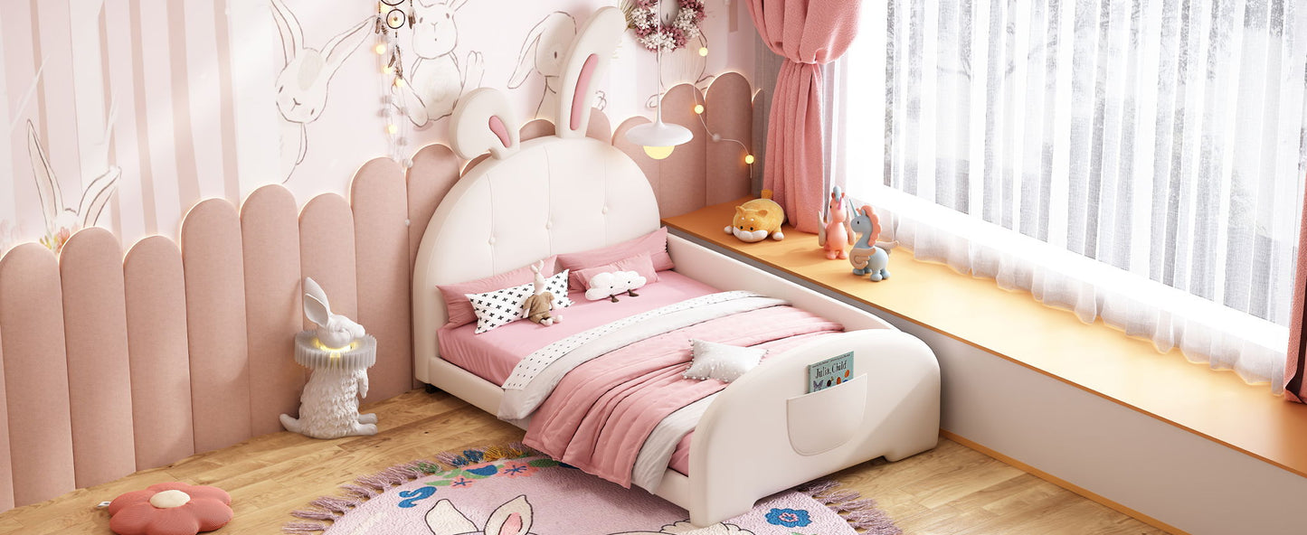 Upholstered Rabbit-Shape Princess Bed With Headboard And Footboard - The Sleep Loft - Online Mattress Showroom NYC