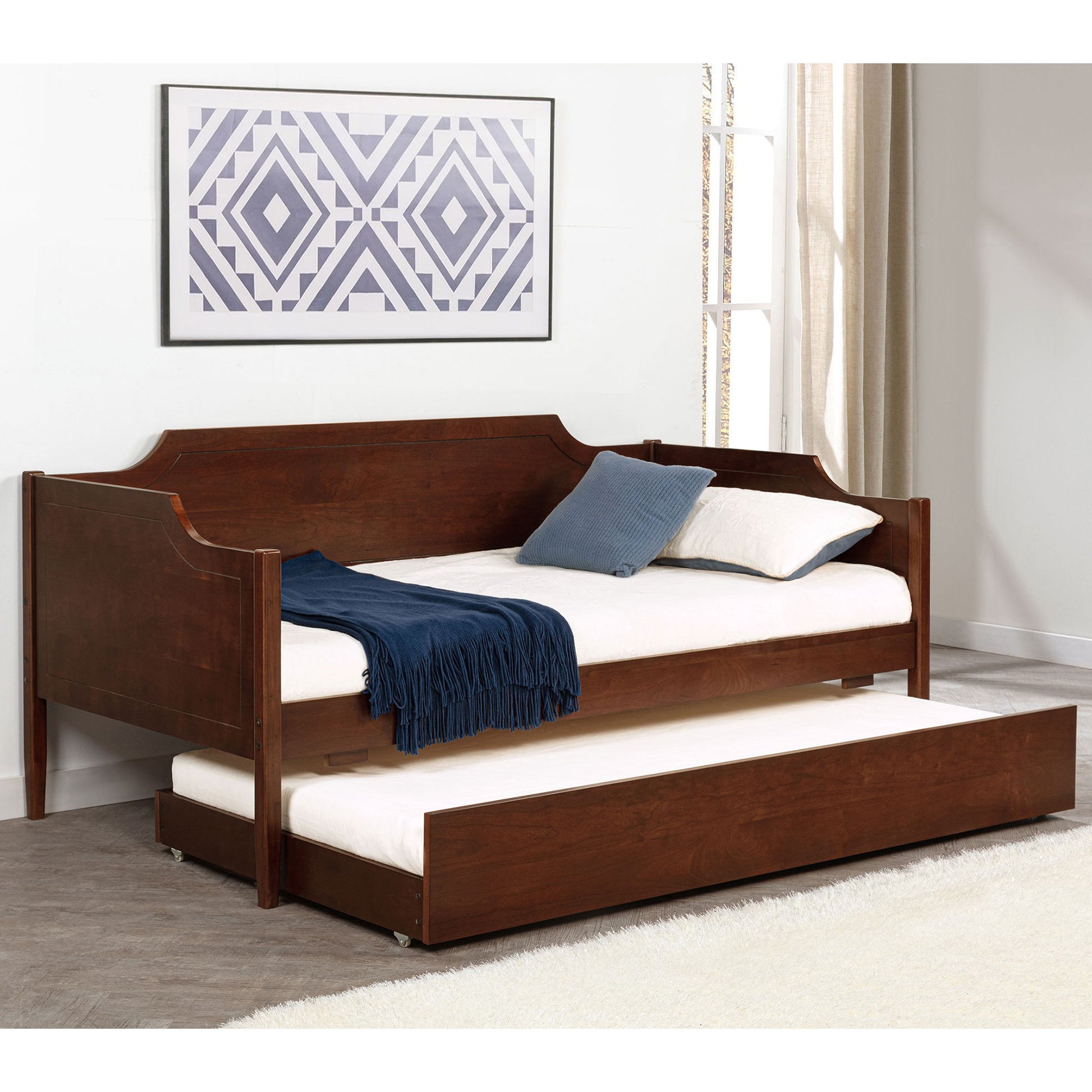 Twin Daybed With Trundle - Cherry - The Sleep Loft - Online Mattress Showroom NYC