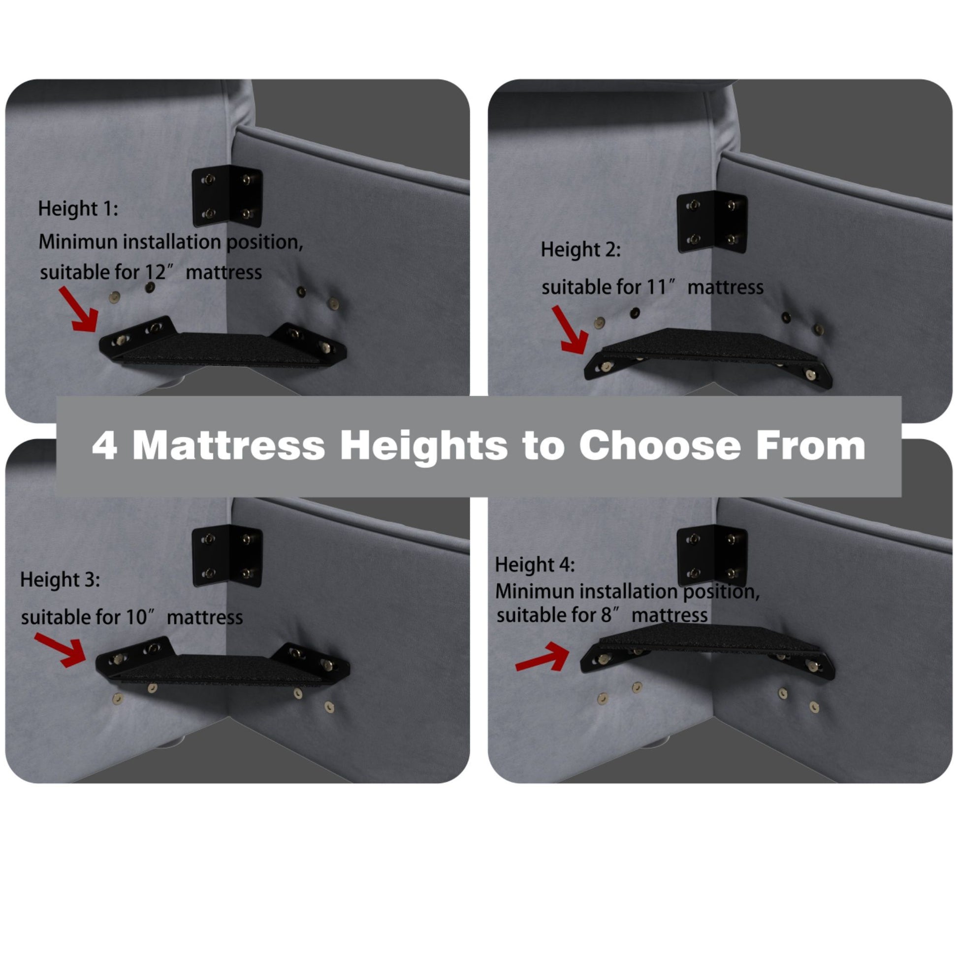 Upholstered Platform Bed With Special Shaped Headboard - The Sleep Loft - Online Mattress Showroom NYC