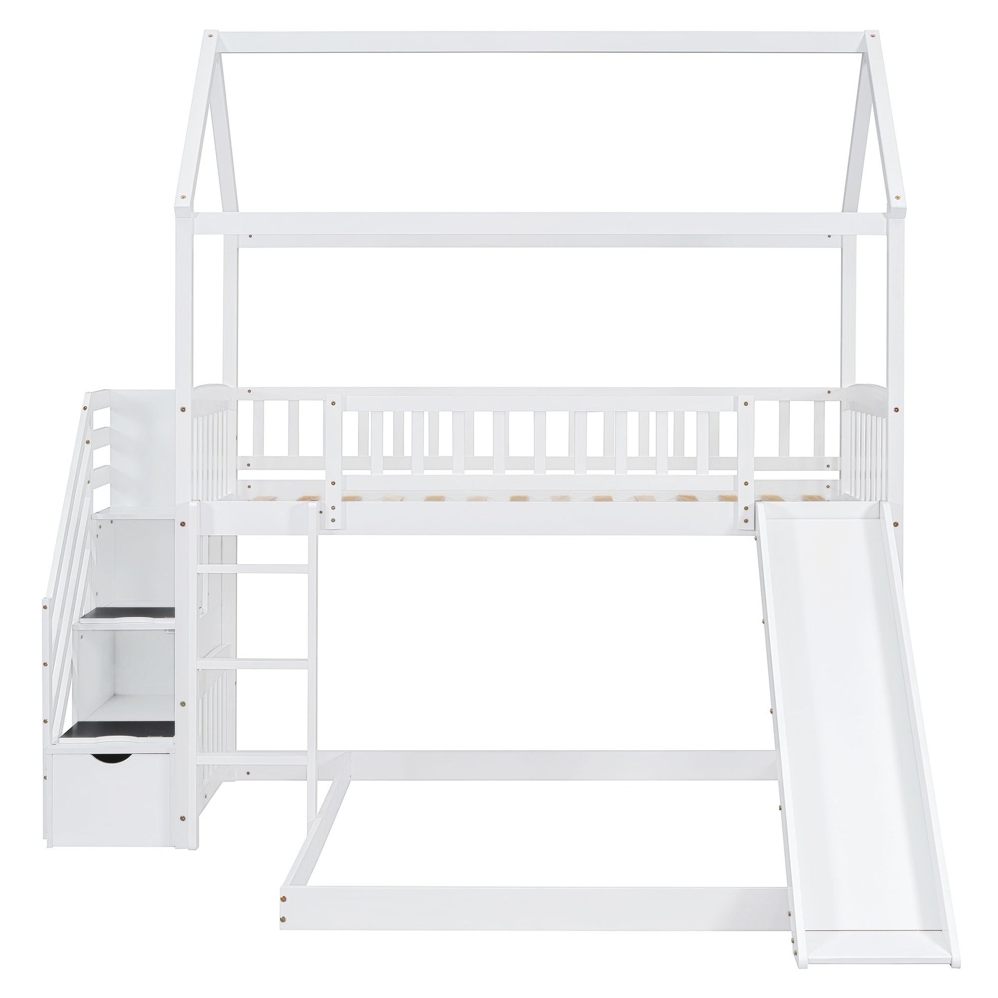 House Bunk Bed With Slide - The Sleep Loft - Online Mattress Showroom NYC